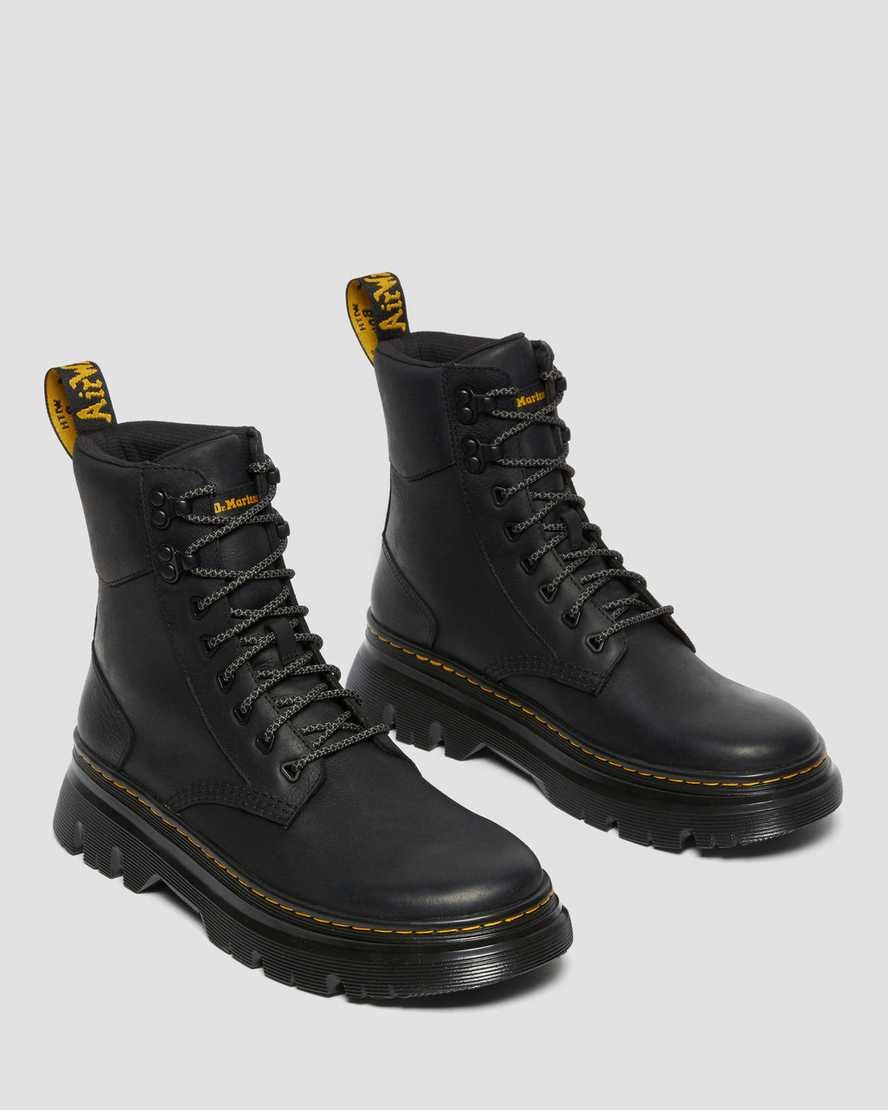 Dr Martens Tarik Wyoming Leather Utility Women's Ankle Boots Black Wyoming | FJEKIA476