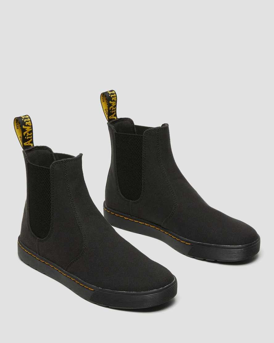 Dr Martens Tempesta Canvas Casual Men's Ankle Boots Black Canvas | ODFWQH501