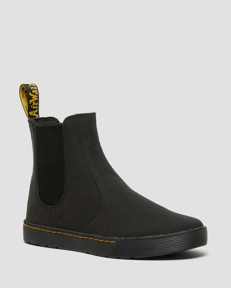 Dr Martens Tempesta Canvas Casual Men\'s Ankle Boots Black Canvas | ODFWQH501