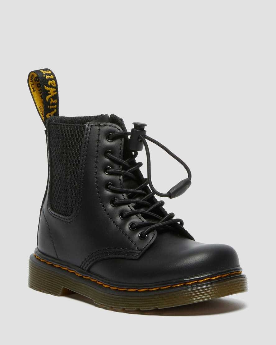 Dr Martens Toddler 1460 Harper Leather Kids' Booties Black Romario | GROWUX605