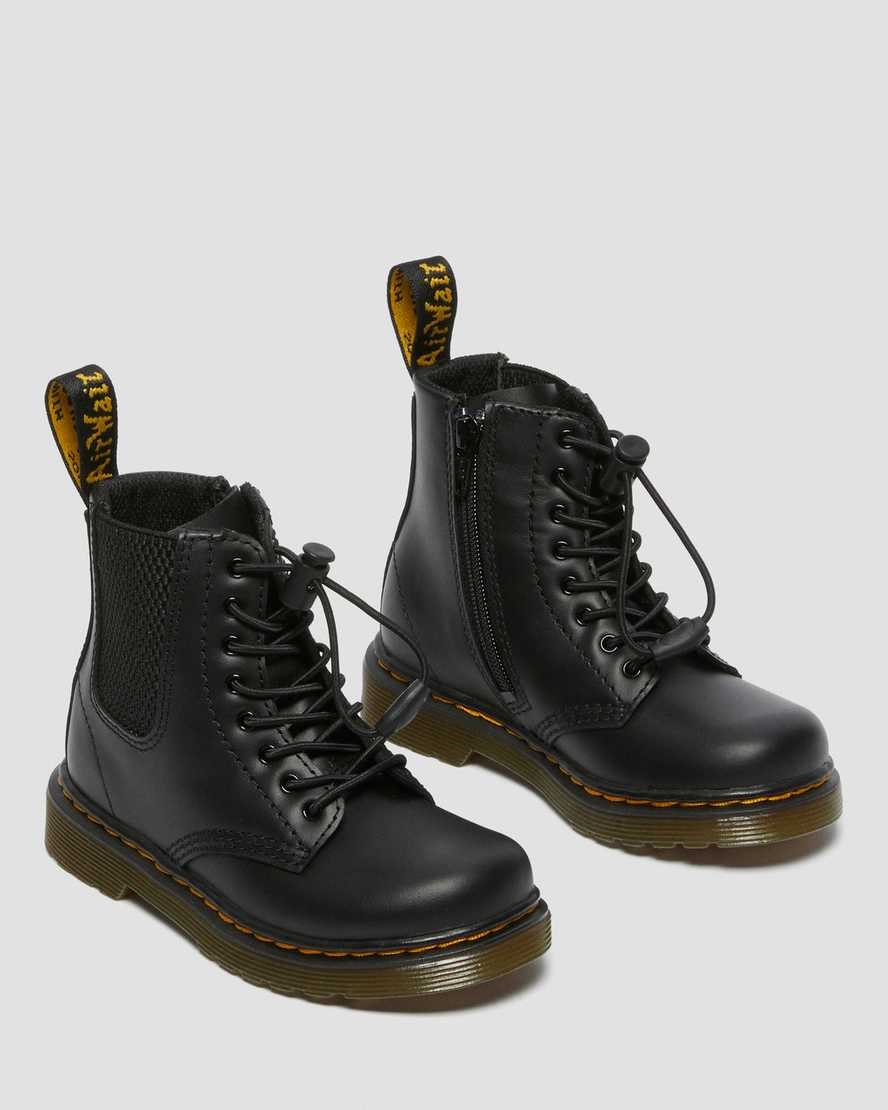 Dr Martens Toddler 1460 Harper Leather Kids' Booties Black Romario | GROWUX605