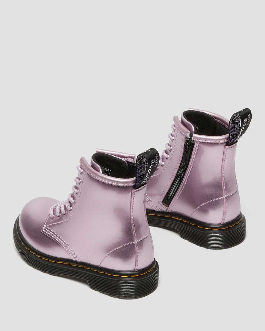 Dr Martens Toddler 1460 Metallic Kids' Lace Up Boots Pink Spark | OXPTQA016