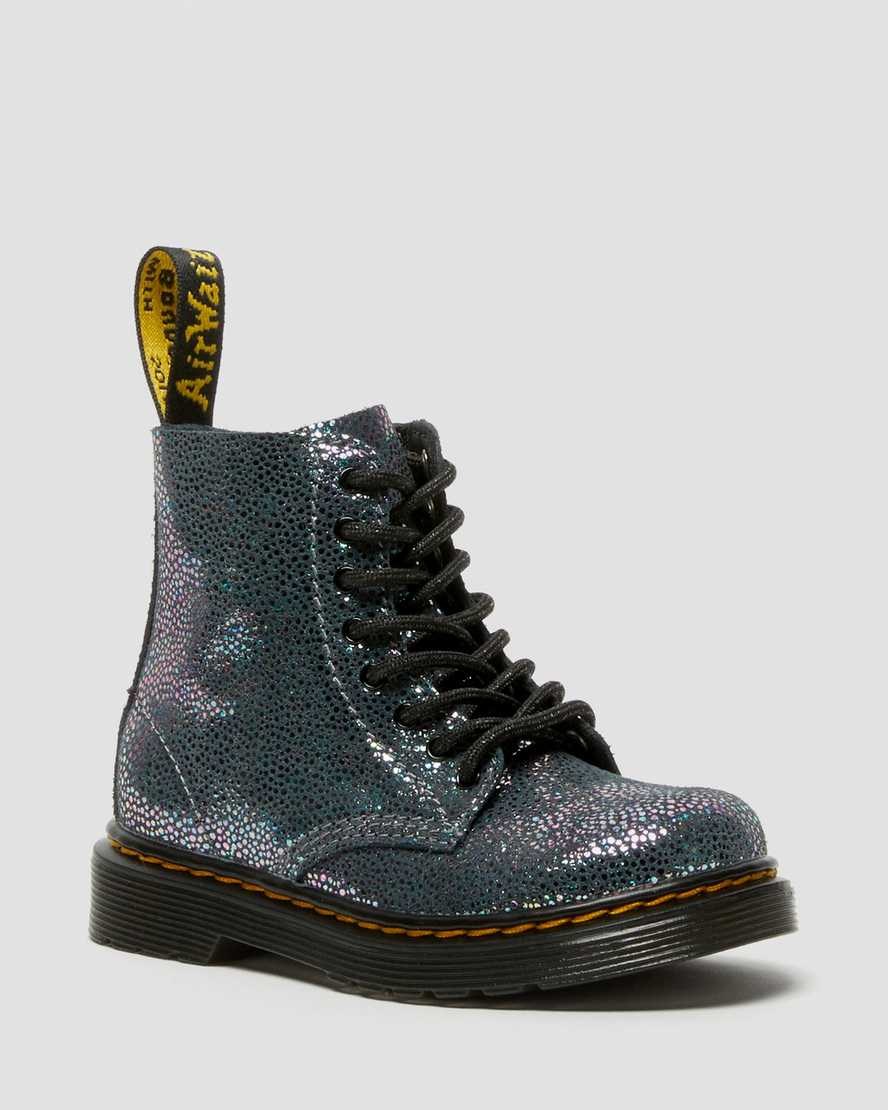 Dr Martens Toddler 1460 Pascal Iridescent Kids' Lace Up Boots Metallic Kidray | GCQYRE917