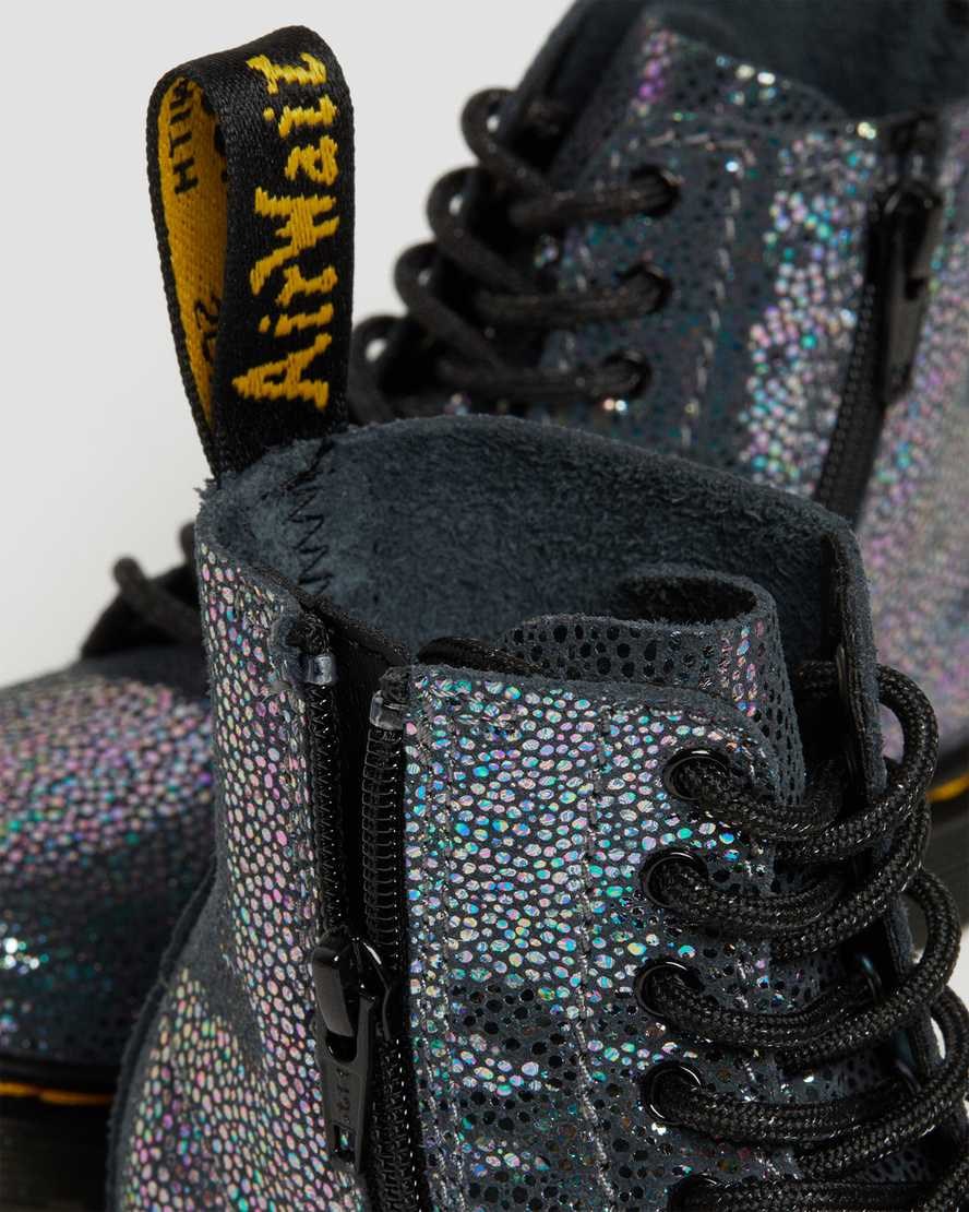 Dr Martens Toddler 1460 Pascal Iridescent Kids' Lace Up Boots Metallic Kidray | GCQYRE917