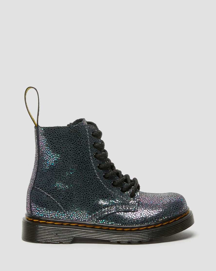 Dr Martens Toddler 1460 Pascal Iridescent Kids' Lace Up Boots Metallic Kidray | GCQYRE917