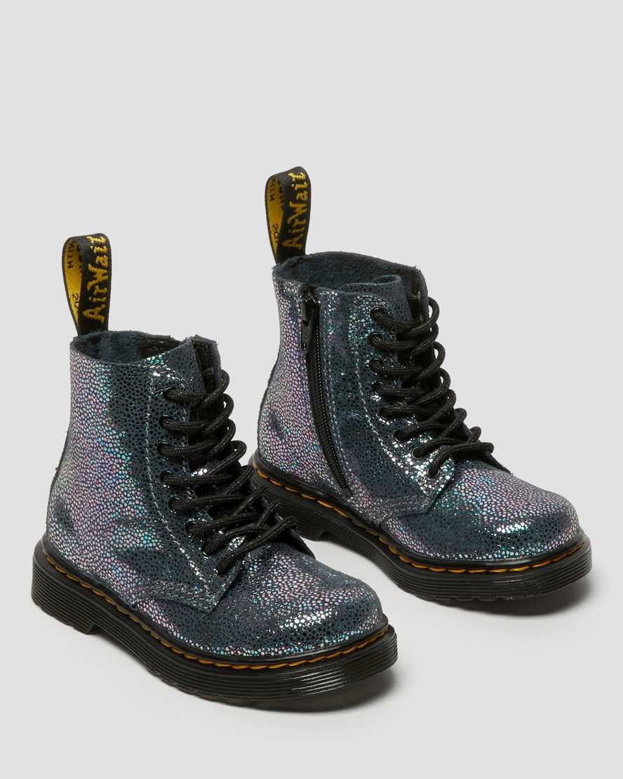 Dr Martens Toddler 1460 Pascal Iridescent Kids' Lace Up Boots Metallic Kidray | GCQYRE917