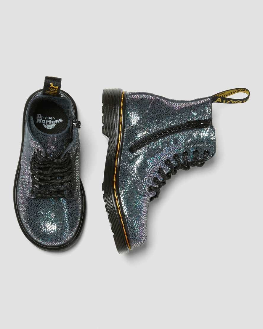 Dr Martens Toddler 1460 Pascal Iridescent Kids' Lace Up Boots Metallic Kidray | GCQYRE917