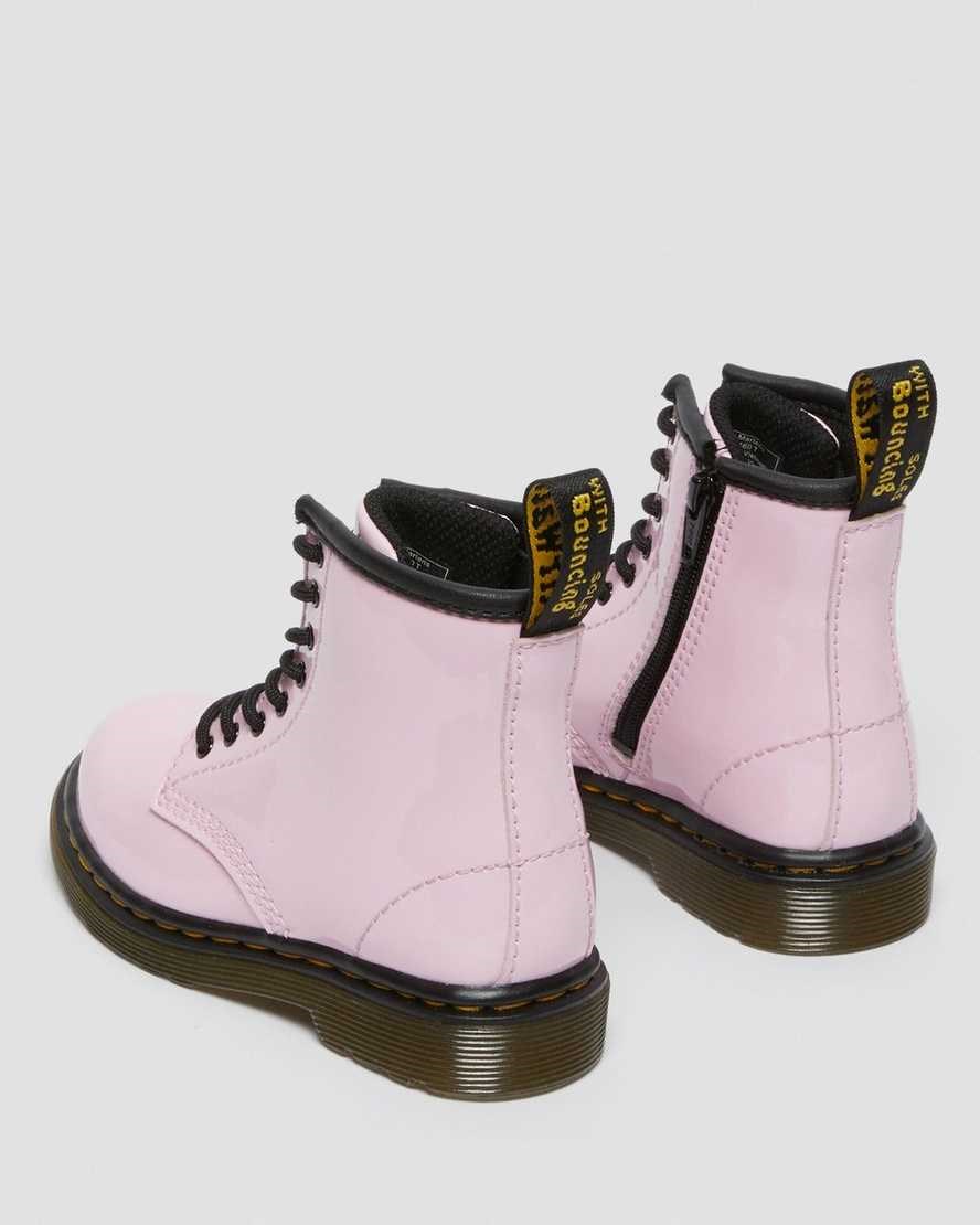 Dr Martens Toddler 1460 Patent Leather Kids' Lace Up Boots Pale Pink Patent Lamper | IEQUBM674