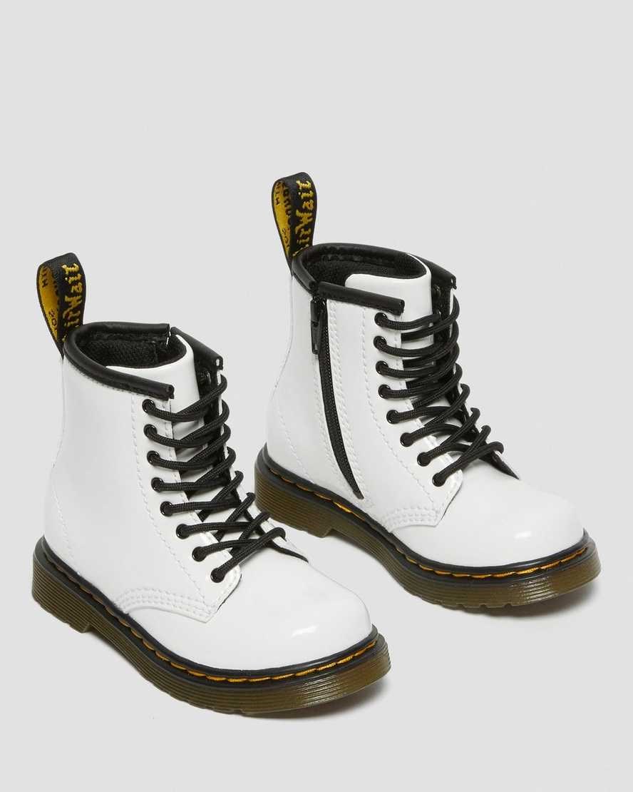 Dr Martens Toddler 1460 Patent Leather Kids' Lace Up Boots Patent Lamper | UBHYVP450