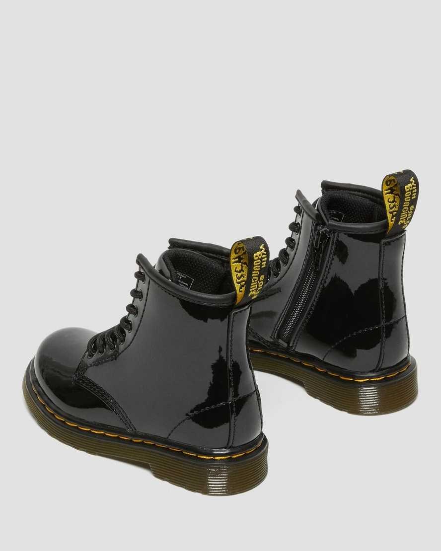 Dr Martens Toddler 1460 Patent Leather Kids' Lace Up Boots Black Patent Lamper | VDNRKY765