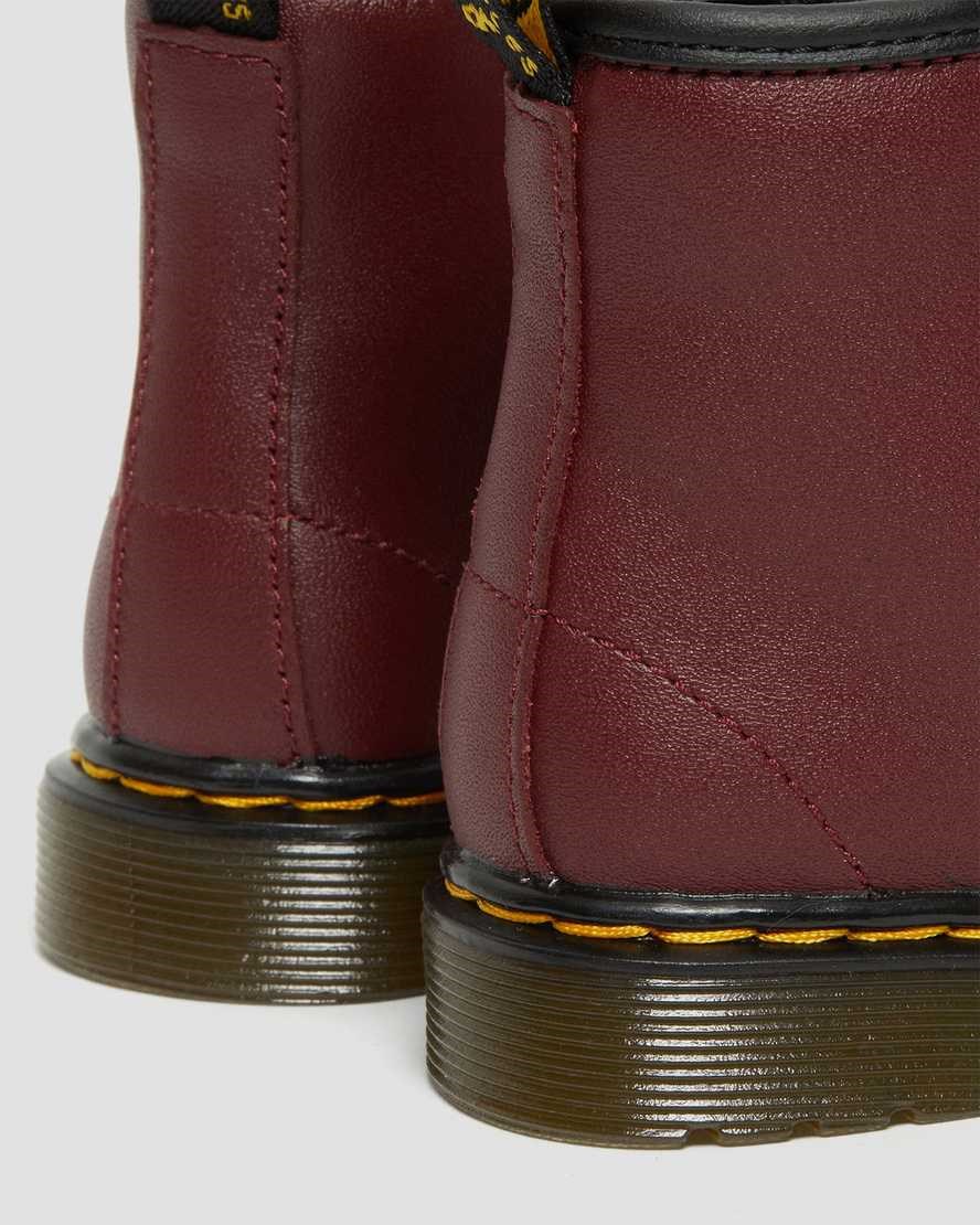 Dr Martens Toddler 1460 Softy T Leather Kids' Lace Up Boots Cherry Red Softy T | WXOMQR825