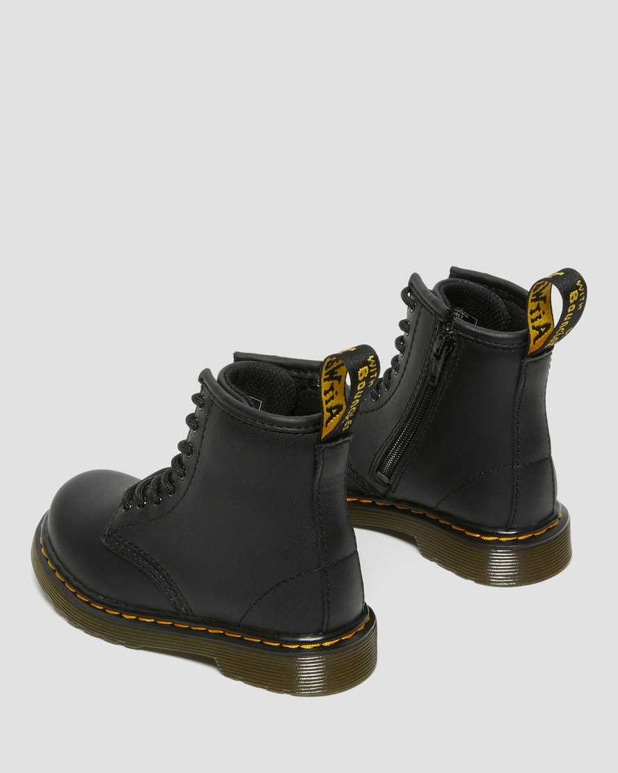 Dr Martens Toddler 1460 Softy T Leather Kids' Lace Up Boots Black Softy T | YAUMXC613