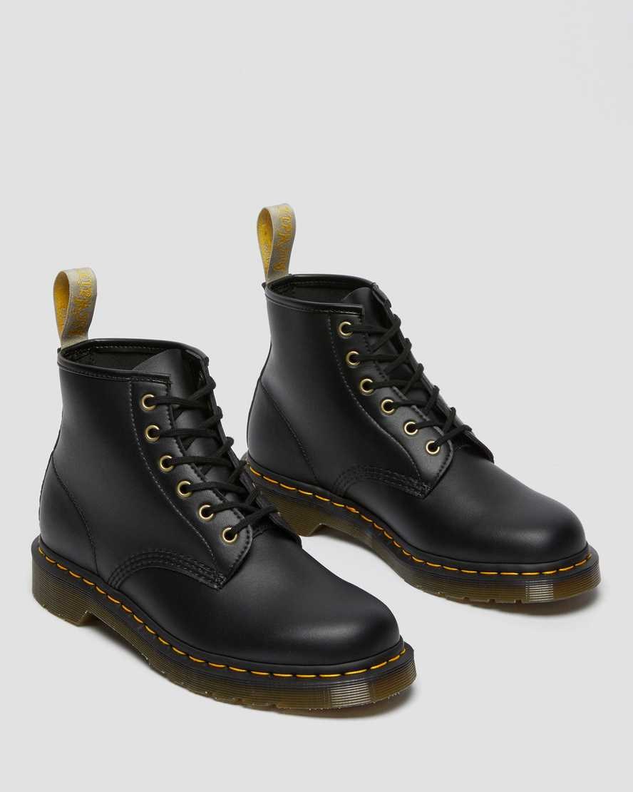 Dr Martens Vegan 101 Felix Men's Lace Up Boots Black Felix Rub Off | AVWICR196