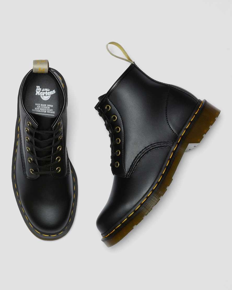 Dr Martens Vegan 101 Felix Men's Lace Up Boots Black Felix Rub Off | AVWICR196