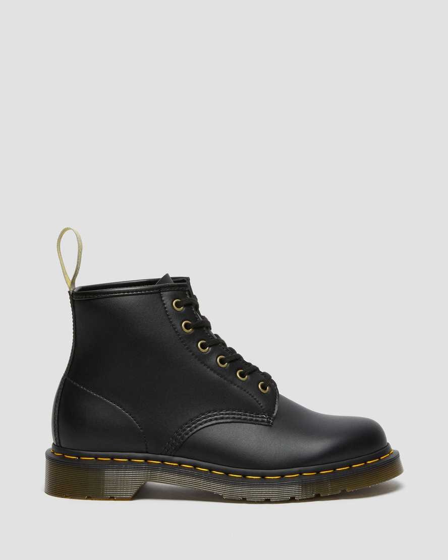 Dr Martens Vegan 101 Felix Women's Lace Up Boots Black Felix Rub Off | IQRJPY382