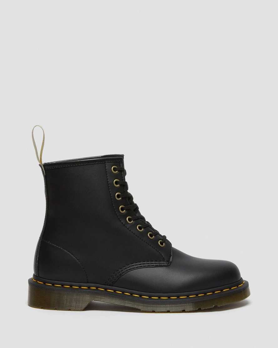 Dr Martens Vegan 1460 Felix Women's Lace Up Boots Black Felix Rub Off | KWOQPV238