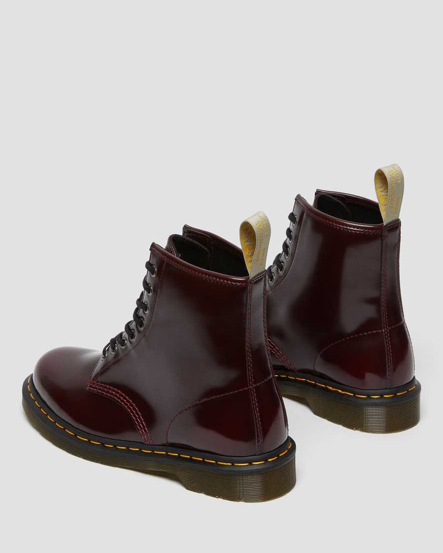 Dr Martens Vegan 1460 Men's Ankle Boots Cherry Red Oxford Rub Off | BUORKA217