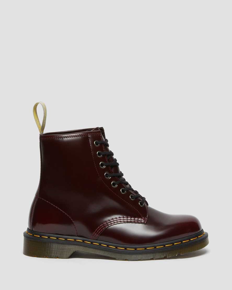 Dr Martens Vegan 1460 Men's Ankle Boots Cherry Red Oxford Rub Off | BUORKA217