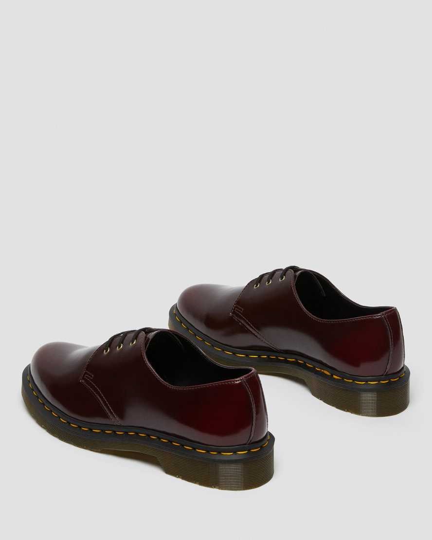 Dr Martens Vegan 1461 Men's Oxford Shoes Cherry Red Oxford Rub Off | UPQIYG873