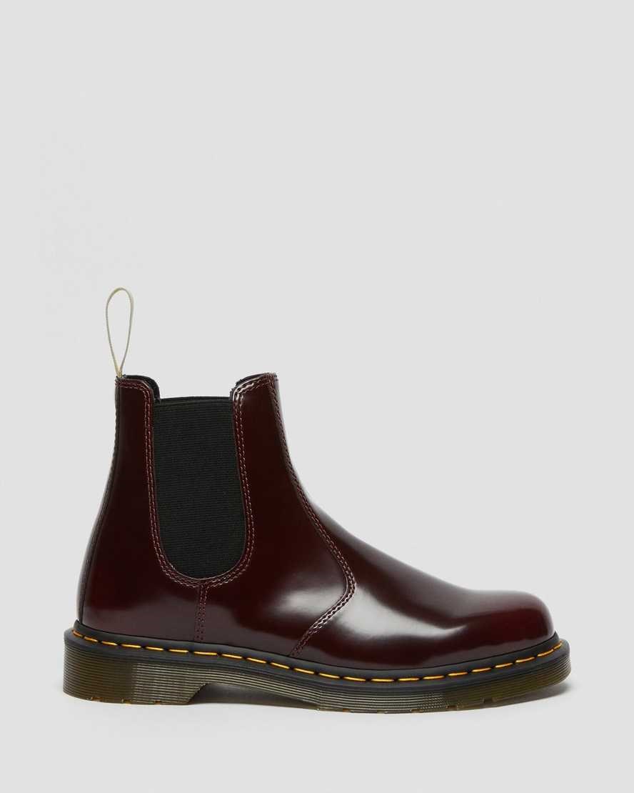 Dr Martens Vegan 2976 Men's Ankle Boots Cherry Red Oxford Rub Off | IAWOYV106