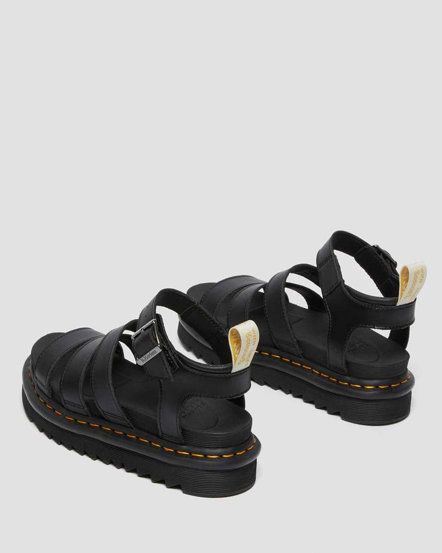 Dr Martens Vegan Blaire Felix Women's Gladiator Sandals Black Felix Rub Off | OJUPCW058