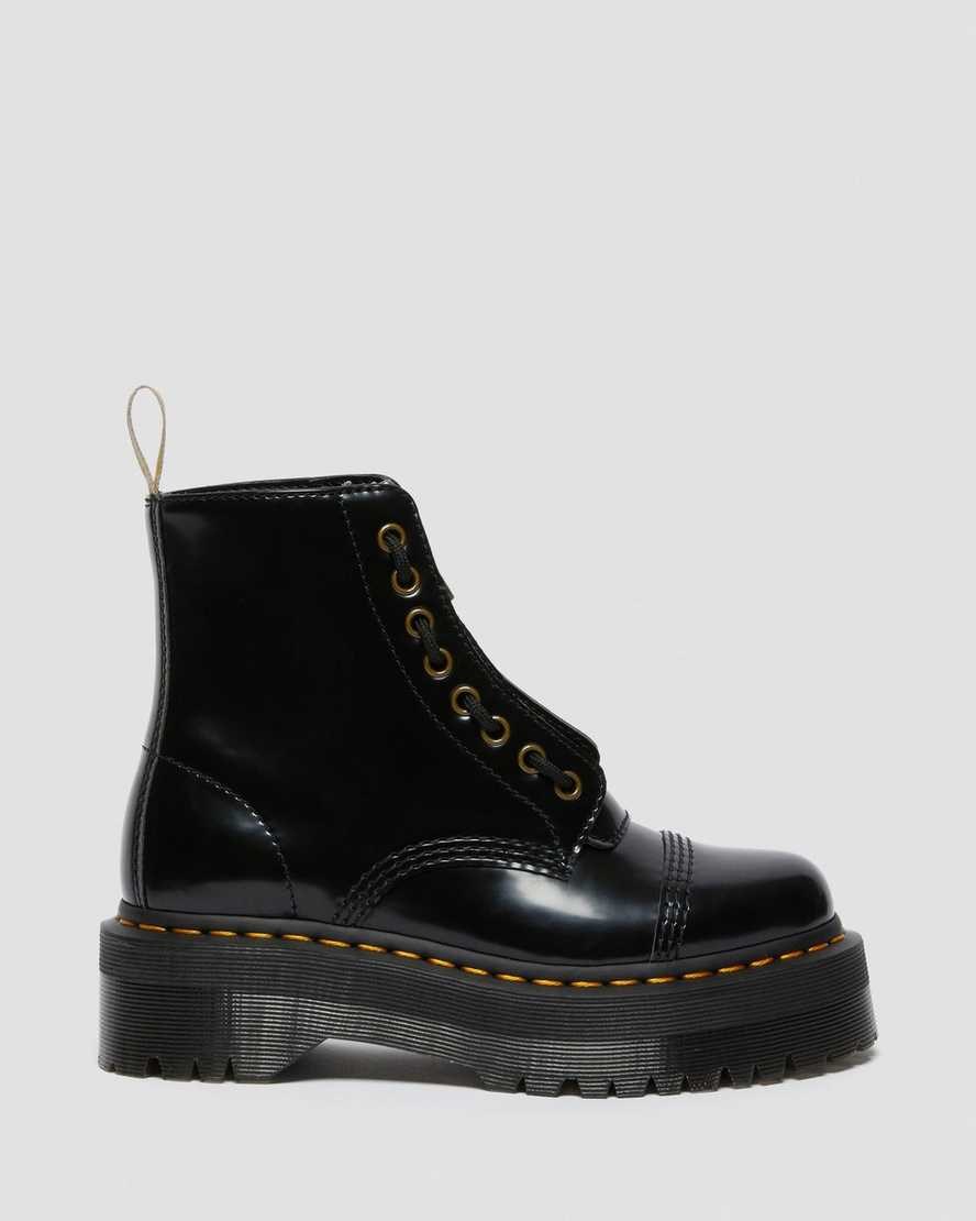 Dr Martens Vegan Sinclair Men's Zip Up Boots Black Oxford | TGIFEX372