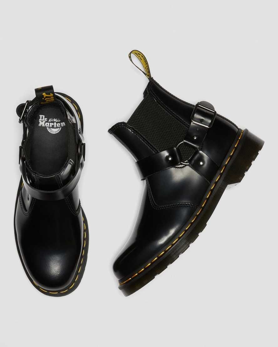 Dr Martens Wincox Smooth Leather Men's Ankle Boots Black Polished Smooth | FTGZDX780