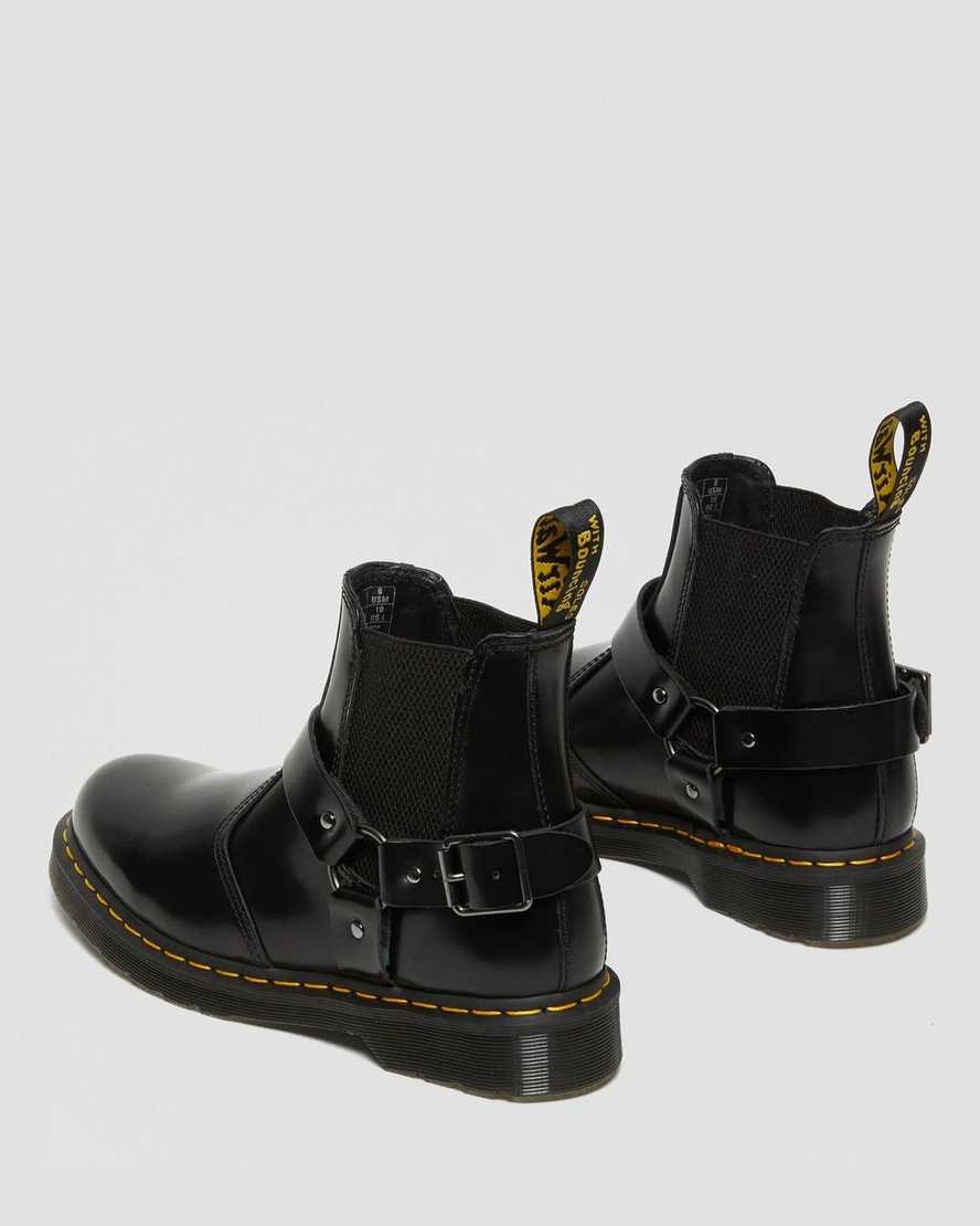 Dr Martens Wincox Smooth Leather Men's Ankle Boots Black Polished Smooth | FTGZDX780