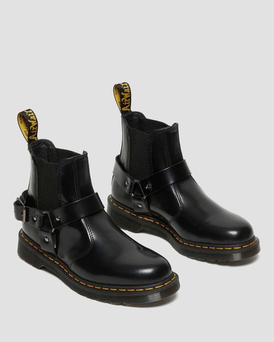 Dr Martens Wincox Smooth Leather Women's Ankle Boots Black Polished Smooth | NZRYXQ819