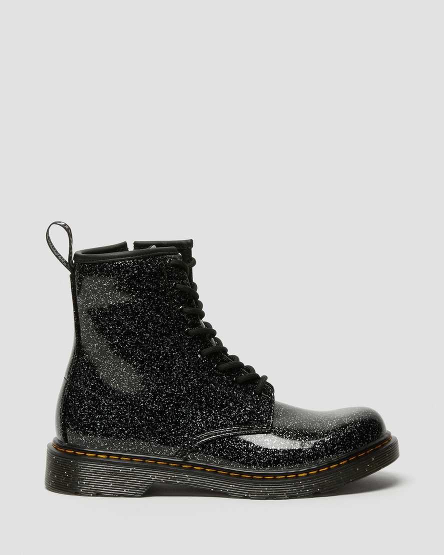 Dr Martens Youth 1460 Glitter Kids' Lace Up Boots Black Cosmic Glitter | QPVBEG861