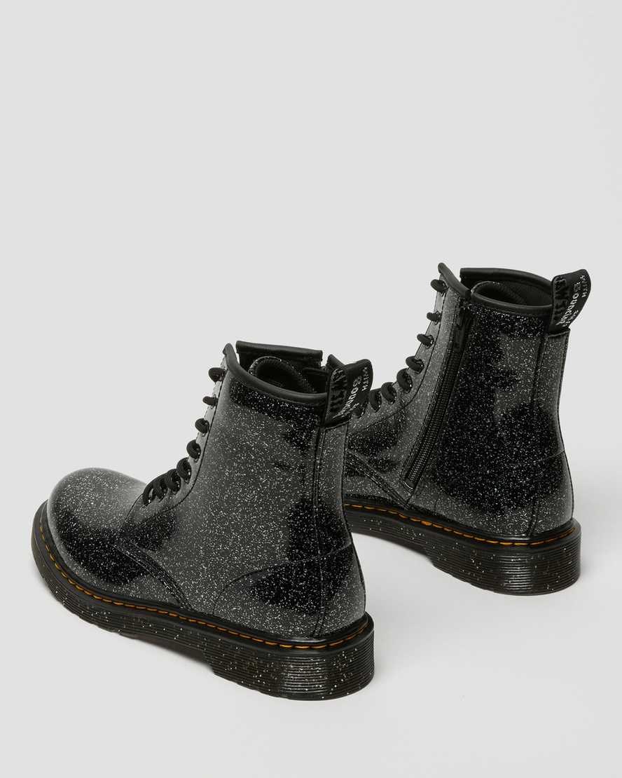 Dr Martens Youth 1460 Glitter Kids' Lace Up Boots Black Cosmic Glitter | QPVBEG861