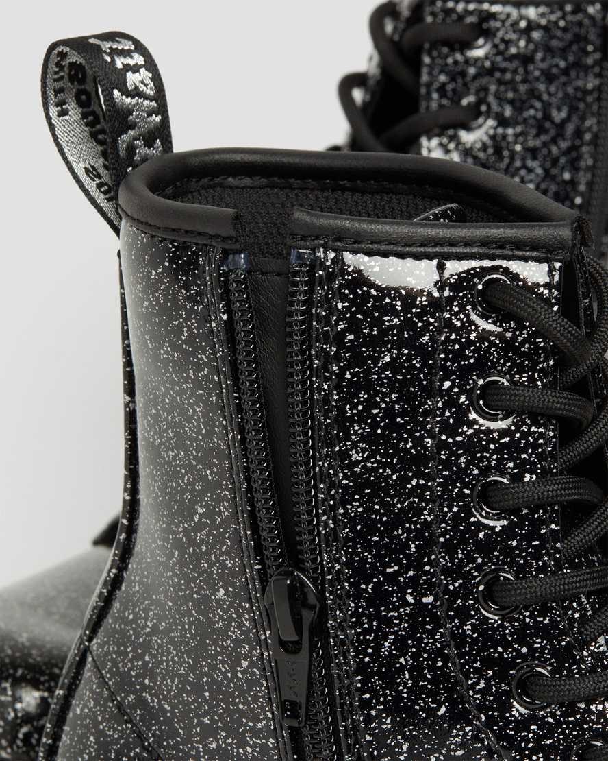 Dr Martens Youth 1460 Glitter Kids' Lace Up Boots Black Cosmic Glitter | QPVBEG861