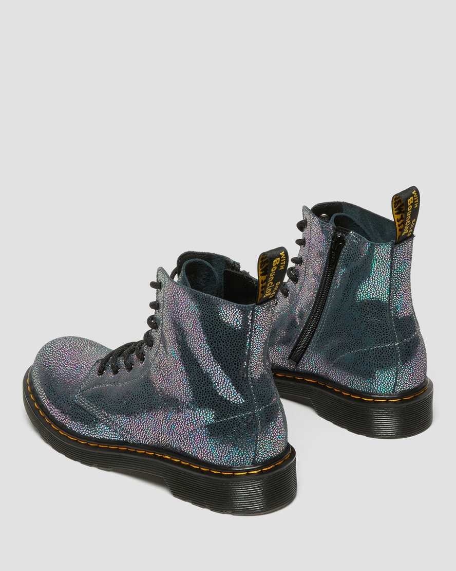 Dr Martens Youth 1460 Pascal Iridescent Kids' Lace Up Boots Metallic Kidray | QPDWKF702