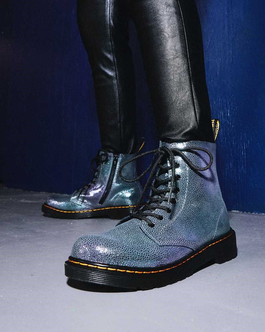 Dr Martens Youth 1460 Pascal Iridescent Kids' Lace Up Boots Metallic Kidray | QPDWKF702