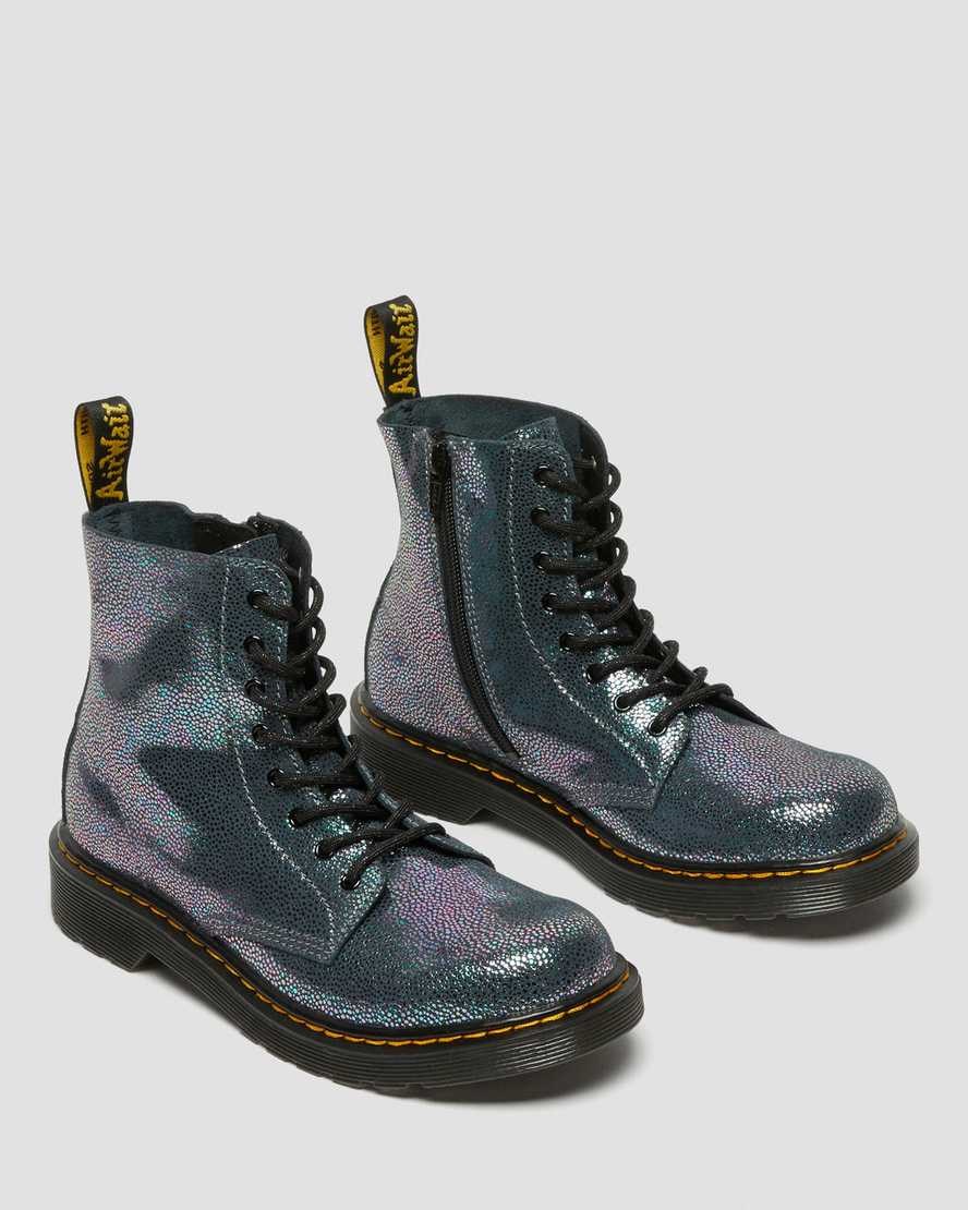 Dr Martens Youth 1460 Pascal Iridescent Kids' Lace Up Boots Metallic Kidray | QPDWKF702