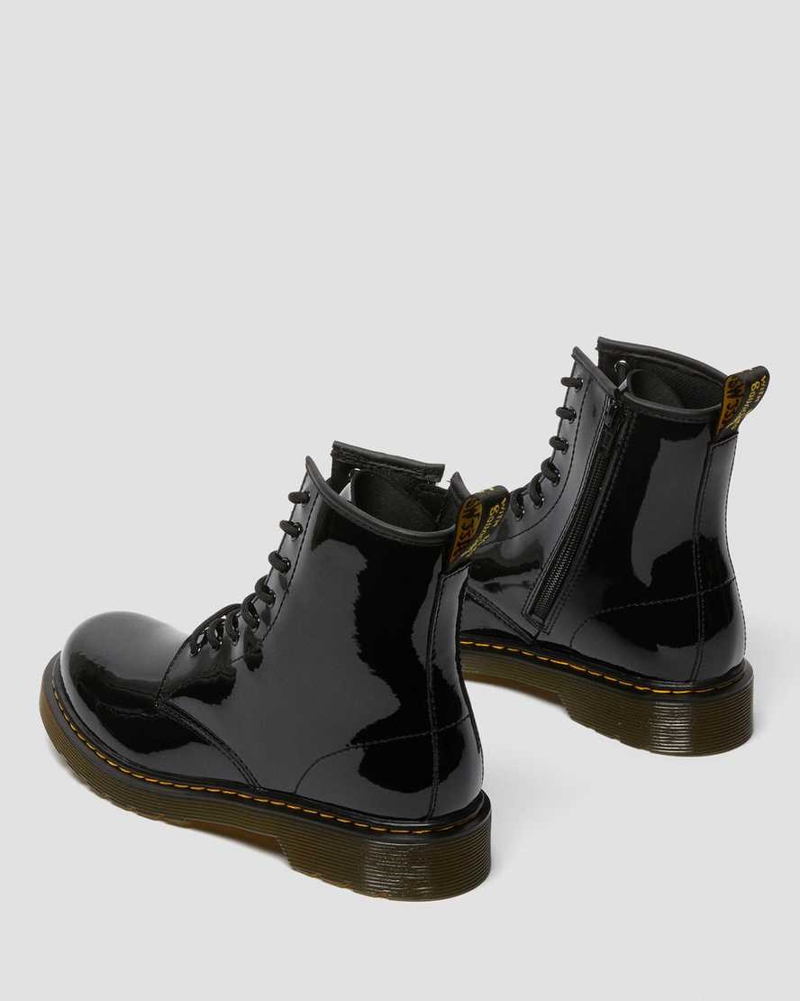 Dr Martens Youth 1460 Patent Leather Kids' Lace Up Boots Black Patent Lamper | EUTJYX890