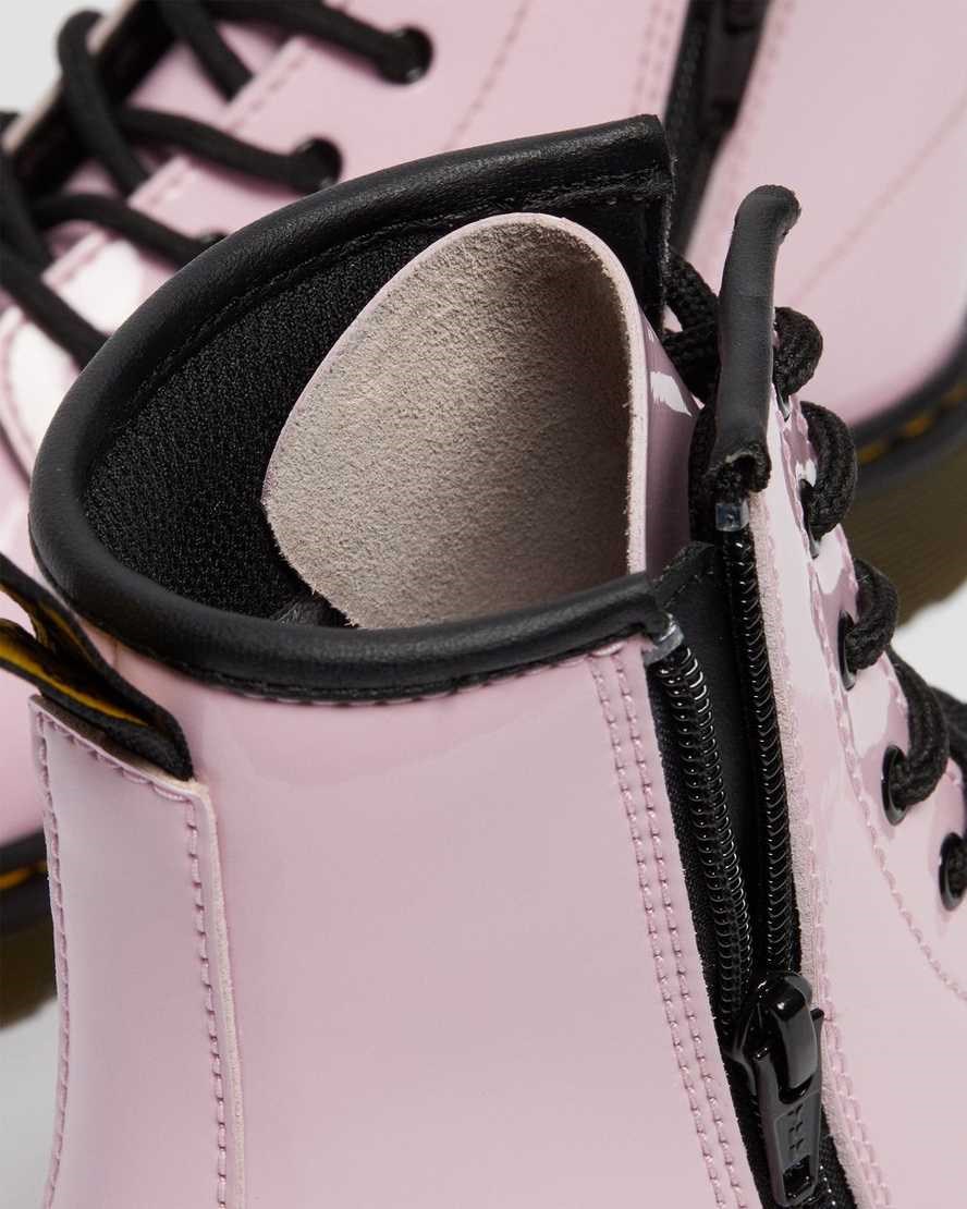 Dr Martens Youth 1460 Patent Leather Kids' Lace Up Boots Pale Pink Patent Lamper | NIYJMU401