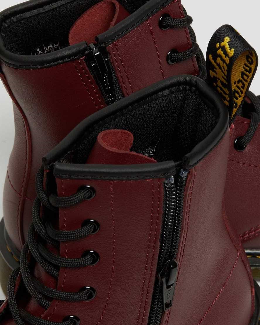 Dr Martens Youth 1460 Softy T Leather Kids' Lace Up Boots Cherry Red Softy T | IXQMCL625