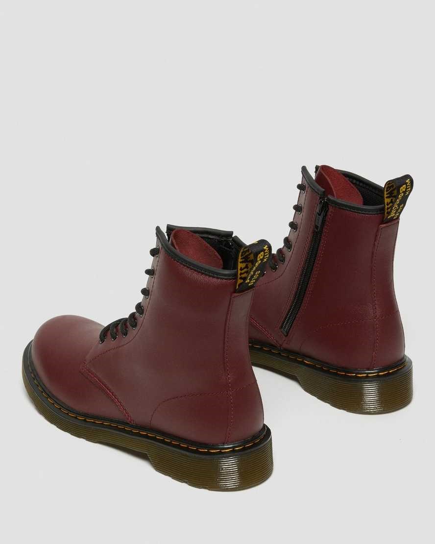 Dr Martens Youth 1460 Softy T Leather Kids' Lace Up Boots Cherry Red Softy T | IXQMCL625