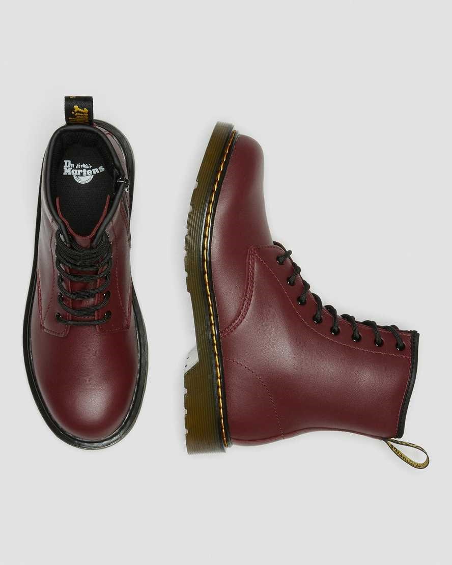 Dr Martens Youth 1460 Softy T Leather Kids' Lace Up Boots Cherry Red Softy T | IXQMCL625