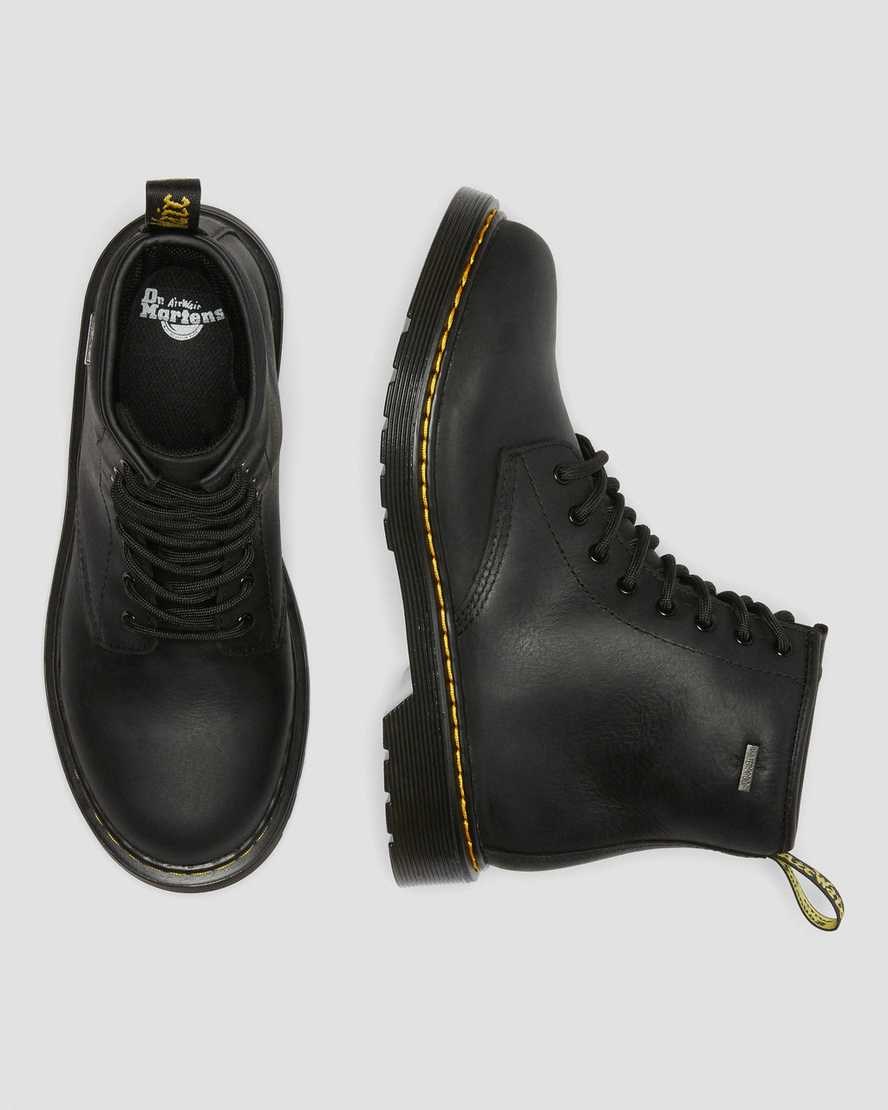 Dr Martens Youth 1460 Waterproof Leather Kids' Booties Black Republic Wp | AVCWRO102