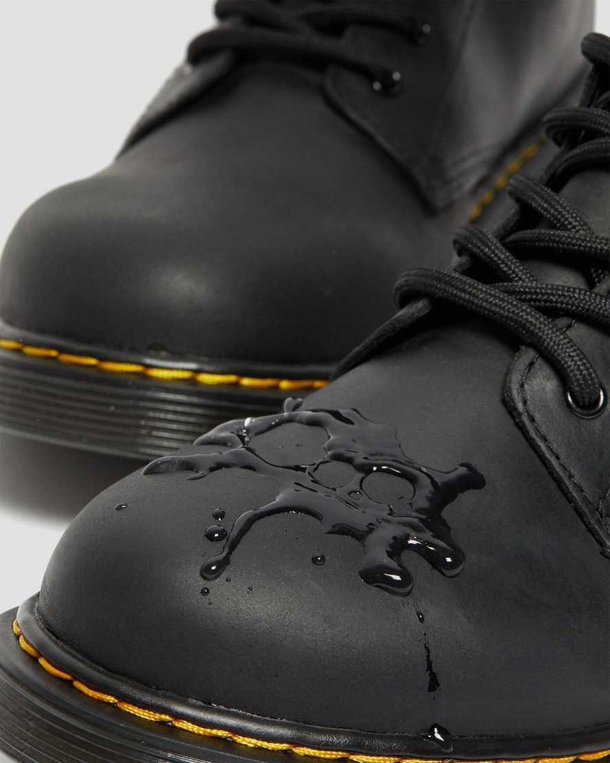 Dr Martens Youth 1460 Waterproof Leather Kids' Booties Black Republic Wp | AVCWRO102