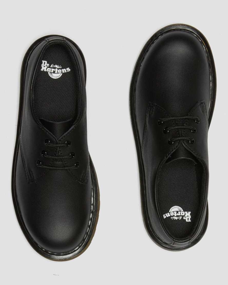 Dr Martens Youth 1461 Softy T Leather Kids' Oxford Shoes Black Softy T | LWTREQ504