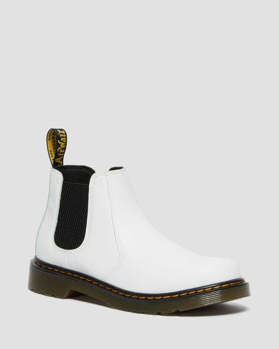 Dr Martens Youth 2976 Leather Kids' Chelsea Boots White Romario | XPRMYA684