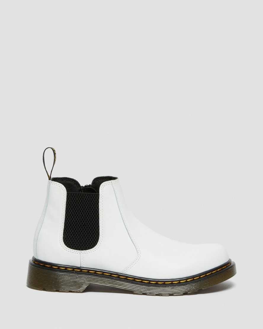 Dr Martens Youth 2976 Leather Kids' Chelsea Boots White Romario | XPRMYA684