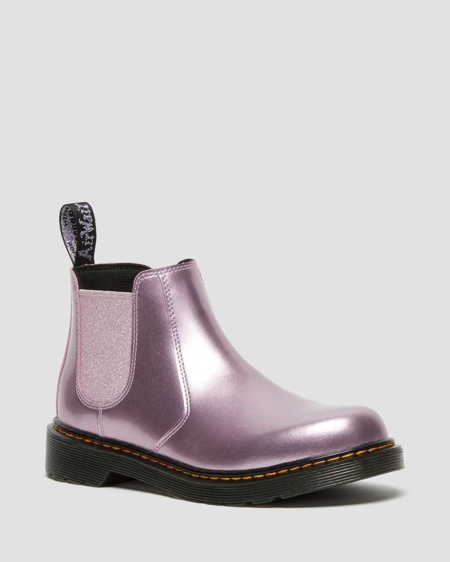 Dr Martens Youth 2976 Metallic Kids' Chelsea Boots Pink Spark | RAYPNJ735