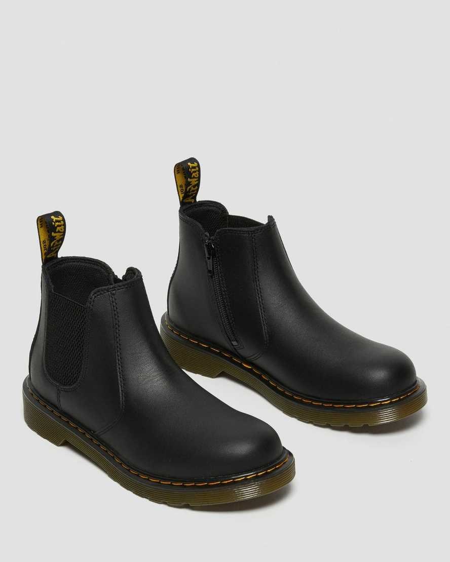 Dr Martens Youth 2976 Softy T Leather Kids' Chelsea Boots Black Softy T | NXZMOL094