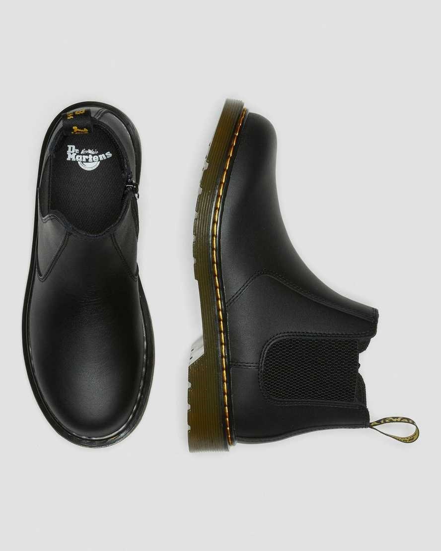 Dr Martens Youth 2976 Softy T Leather Kids' Chelsea Boots Black Softy T | NXZMOL094