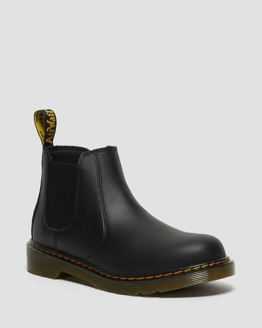 Dr Martens Youth 2976 Softy T Leather Kids' Chelsea Boots Black Softy T | NXZMOL094