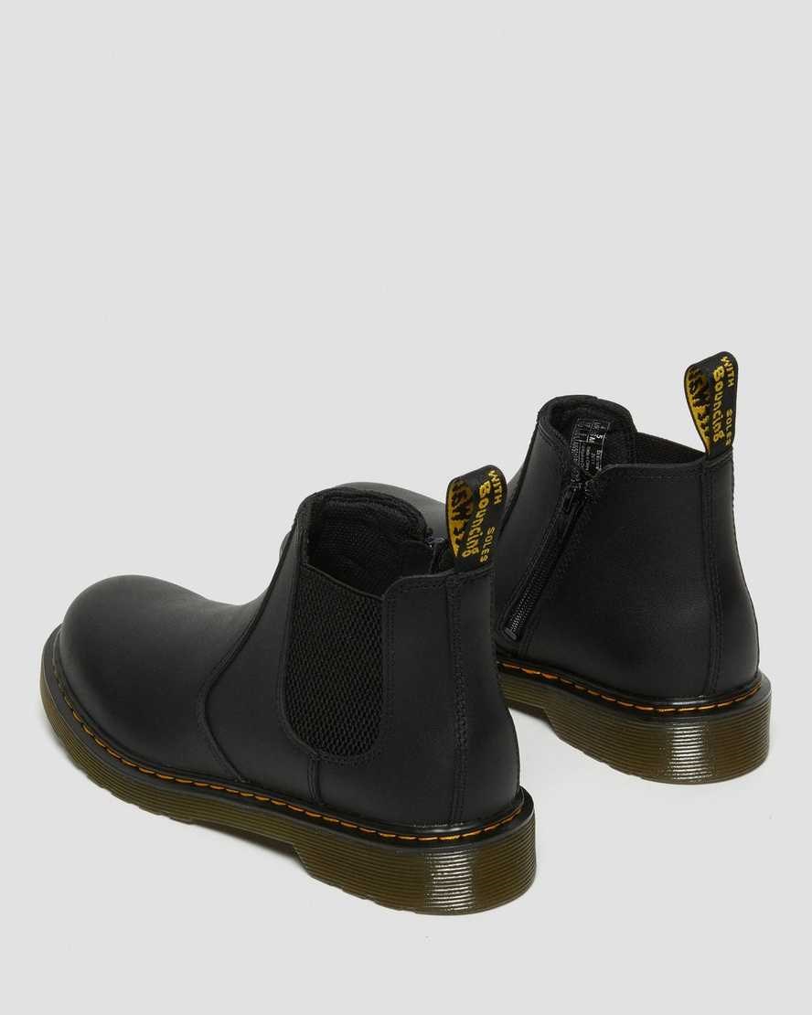 Dr Martens Youth 2976 Softy T Leather Kids' Chelsea Boots Black Softy T | NXZMOL094